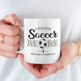 Personlig Proud Soccer Mamma Coffee Mugg