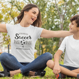 Personlig Proud Soccer Mamma T-Shirt