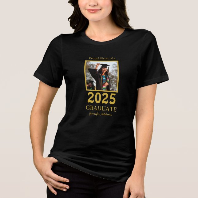 Personlig Proud syster student T Shirt (Framsida)