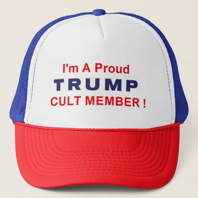 Personlig Proud Trump Cult Member Keps (Framsida)