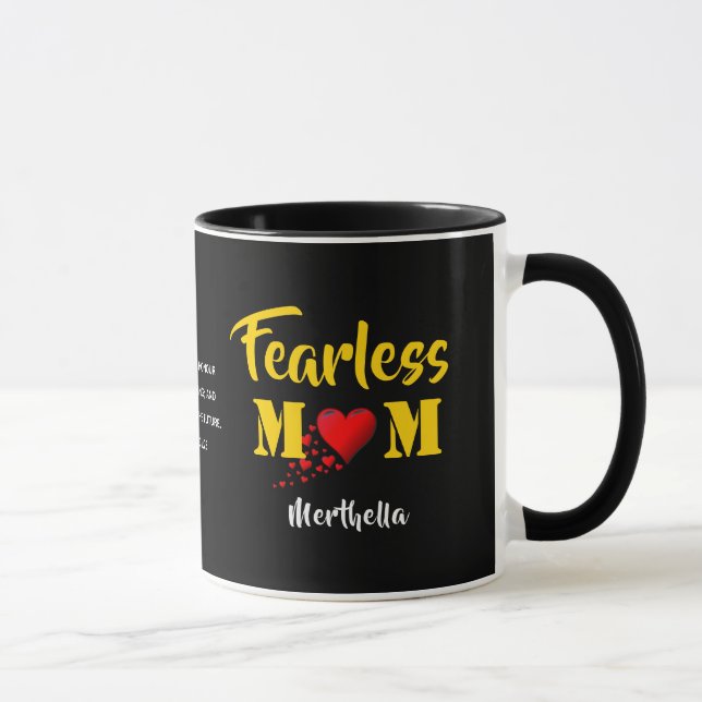 Personlig Proverbs 31 FEARLESS MAMMA Mugg (Höger)