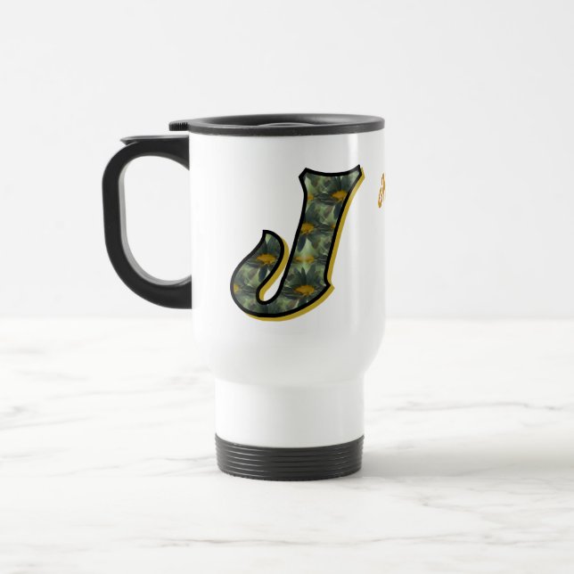 Personlig prydnadsbokstav J Daisy-monogram Resemugg (Vänster)