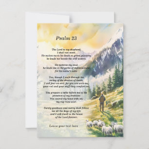 Personlig Psaltaren 23 med herdebildspråk Vykort