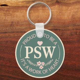Personlig PSW-blomma Nyckelring