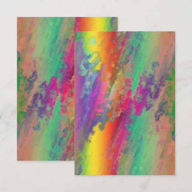 Personlig Psychedelic-inbjudningskort Inbjudningar (Fram/baksida)