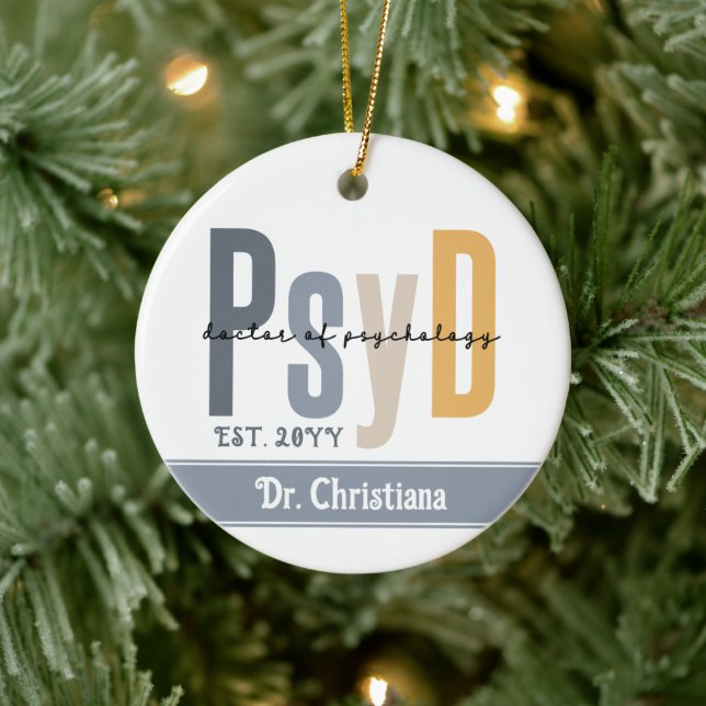 Personlig PsyD Doktor i Psychology Studenten Julgransprydnad Keramik (Träd)