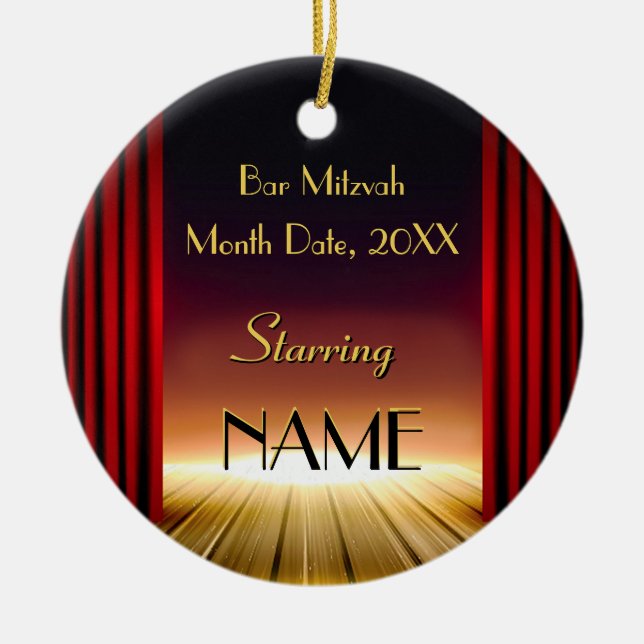 Personlig Pub Mitzvah Dance Golv Giveaways Julgransprydnad Keramik (Framsidan)
