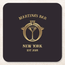 Personlig Pub-Pub Underlägg med eget namn Papper Kvadrat