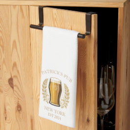 Personlig Pub Sign Pub Towel med eget namn Kökshandduk