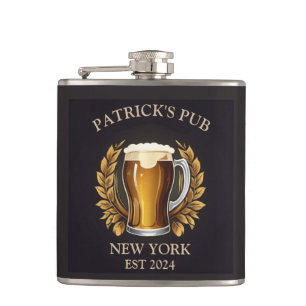 Personlig Pub-tecken för Pub Beer Glass-Logotyp he Fickplunta