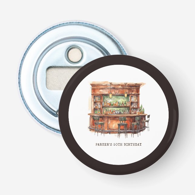 Personlig Pub Vuxen födelsedag vid alla åldrar Flasköppnare (Framsidan)