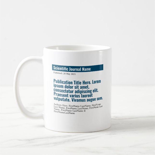 Personlig Publication Classic 15oz Mugg - Blue (Vänster)