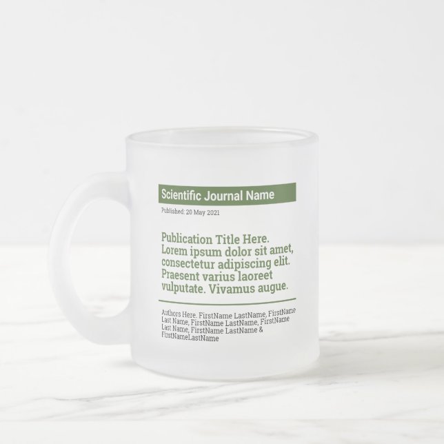 Personlig Publication Frosted Glass Mugg - Grönt (Vänster)