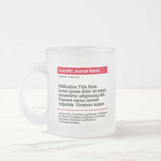 Personlig Publication Frosted Glass Mugg - Red (Vänster)