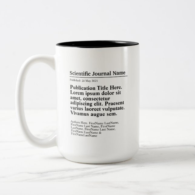Personlig Publication Two-Tone 15oz Mugg (Vänster)