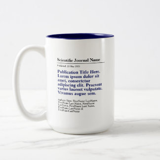 Personlig Publication Two-Tone 15oz Mugg - Blue