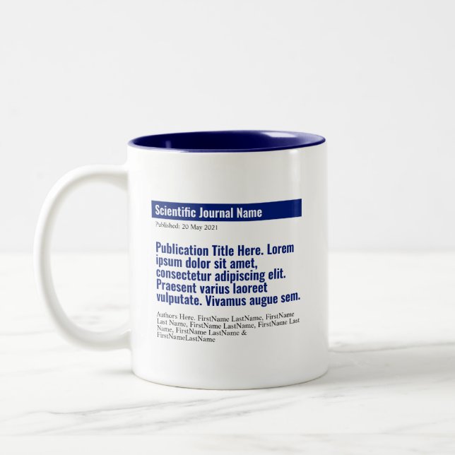 Personlig Publication Two-Tone Mugg - Blue (Vänster)