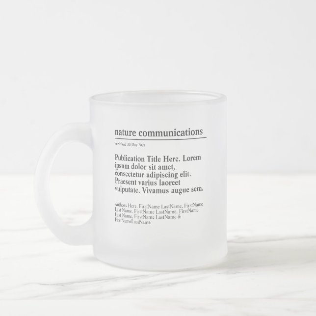 Personlig Publikation Frostat glas Mugg (Vänster)