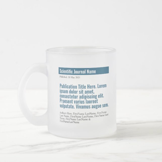 Personlig Publikation Frosted Glass Mugg - Blue (Vänster)
