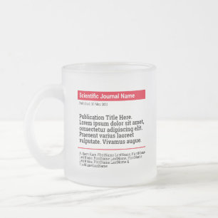 Personlig Publikation Frosted Glass Mugg - Red