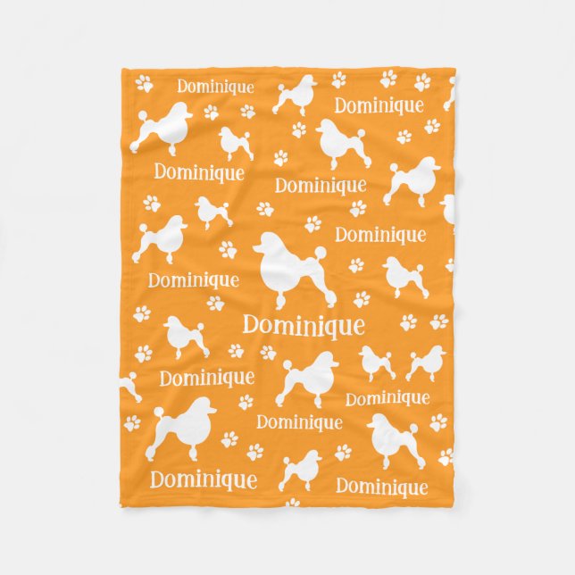 Personlig Pudel Blanket Anpassningsbar Hund älskar Fleecefilt (Framsidan)