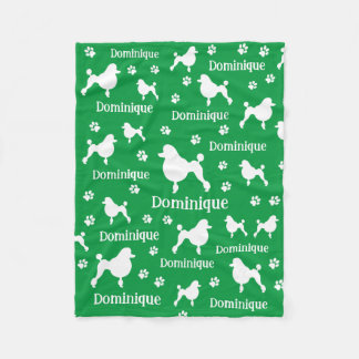 Personlig Pudel Blanket Anpassningsbar Hund älskar Fleecefilt