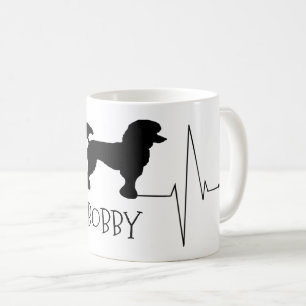 Personlig Pudel Kärlek Mitt Hund hjärtslag Kaffemugg