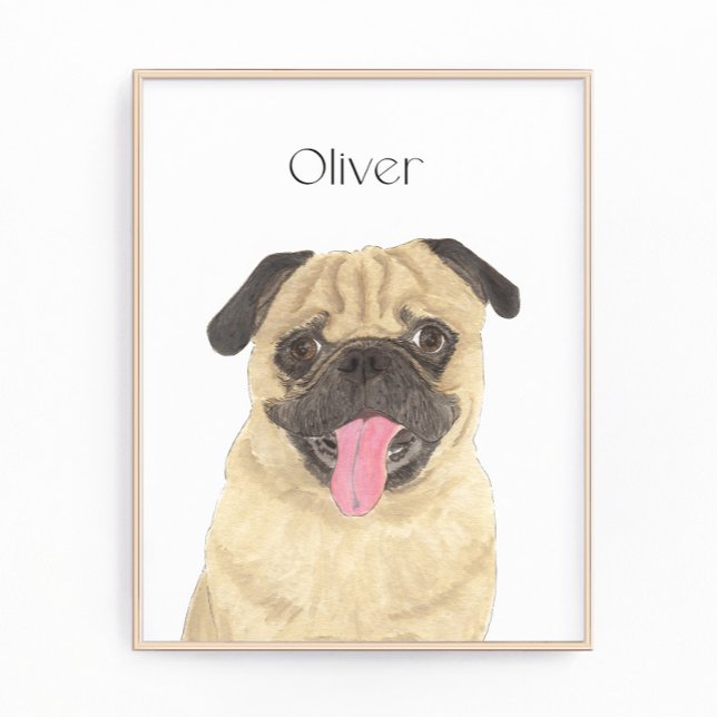Personlig Pug Art Fototryck (Skapare uppladdad)