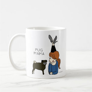 Personlig Pug Mamma Kaffe Mugg