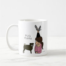 Personlig Pug Mamma Kaffe Mugg