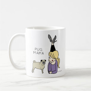 Personlig Pug Mamma Kaffe Mugg