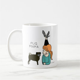 Personlig Pug Mamma Kaffe Mugg
