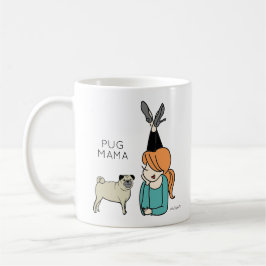 Personlig Pug Mamma Kaffe Mugg