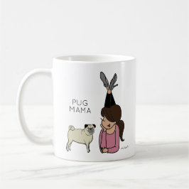 Personlig Pug Mamma Kaffe Mugg