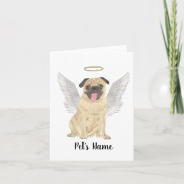 Personlig Pug Sympathy Memorial Kort