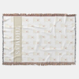 Personlig Pug (Vit) Filt