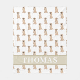 Personlig Puggle Fleecefilt