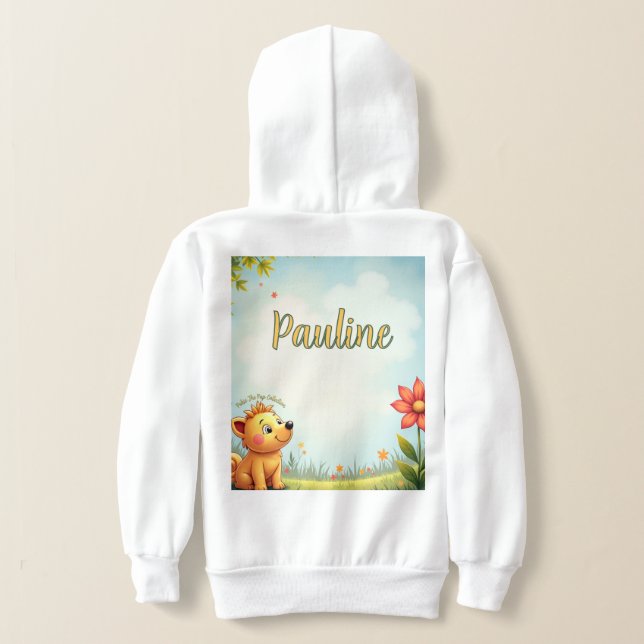Personlig Pullover Hoodie för barn T Shirt (Laydown Baksida)