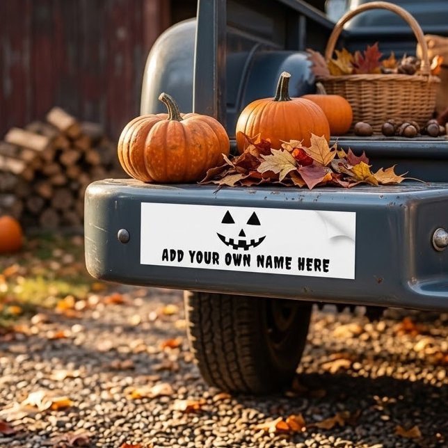 Personlig Pumpa Halloween Ditt Namn Bildekal (Skapare uppladdad)