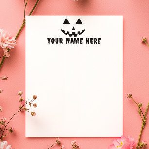 Personlig Pumpa Halloween Ditt Namn Brevhuvud