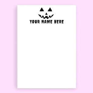 Personlig Pumpa Halloween Ditt Namn Brevpapper