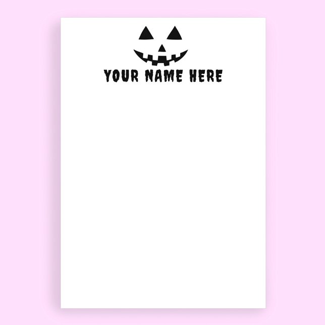 Personlig Pumpa Halloween Ditt Namn Brevpapper (Skapare uppladdad)