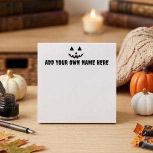 Personlig Pumpa Halloween Ditt Namn Post-it Block