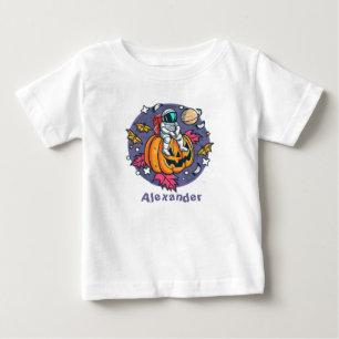 Personlig Pumpkin Astronaut Halloween T Shirt