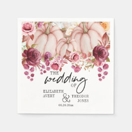 Personlig Pumpkin Bröllop Hösten Pappersservett