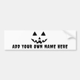 Personlig Pumpkin Halloween ditt namn Bildekal
