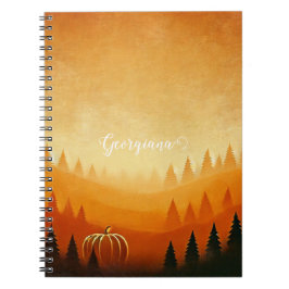 Personlig Pumpkin Harvest Autumnal Harvest Anteckningsbok