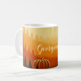 Personlig Pumpkin Harvest Autumnal Harvest Kaffemugg
