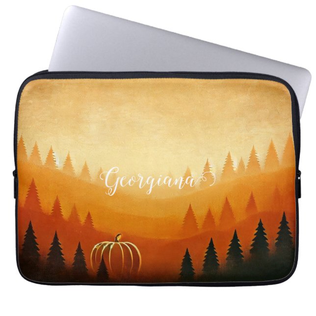 Personlig Pumpkin Harvest Autumnal Harvest Laptop Fodral (Framsidan)