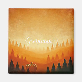 Personlig Pumpkin Harvest Autumnal Harvest Magnet